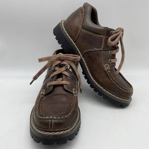 Vintage 1999 Timberland 83023 Retro Mt Oxfords Brown Leather Men's Size 8.5M